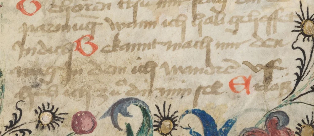 An illustration from Prayer book for Countess Anna von Montfort-Wasserburg-Rothenfels, 1489, leaf 186
