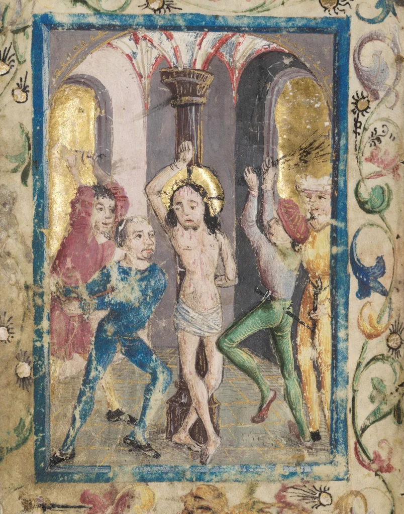 An illustration from Prayer book for Countess Anna von Montfort-Wasserburg-Rothenfels, 1489, leaf 26