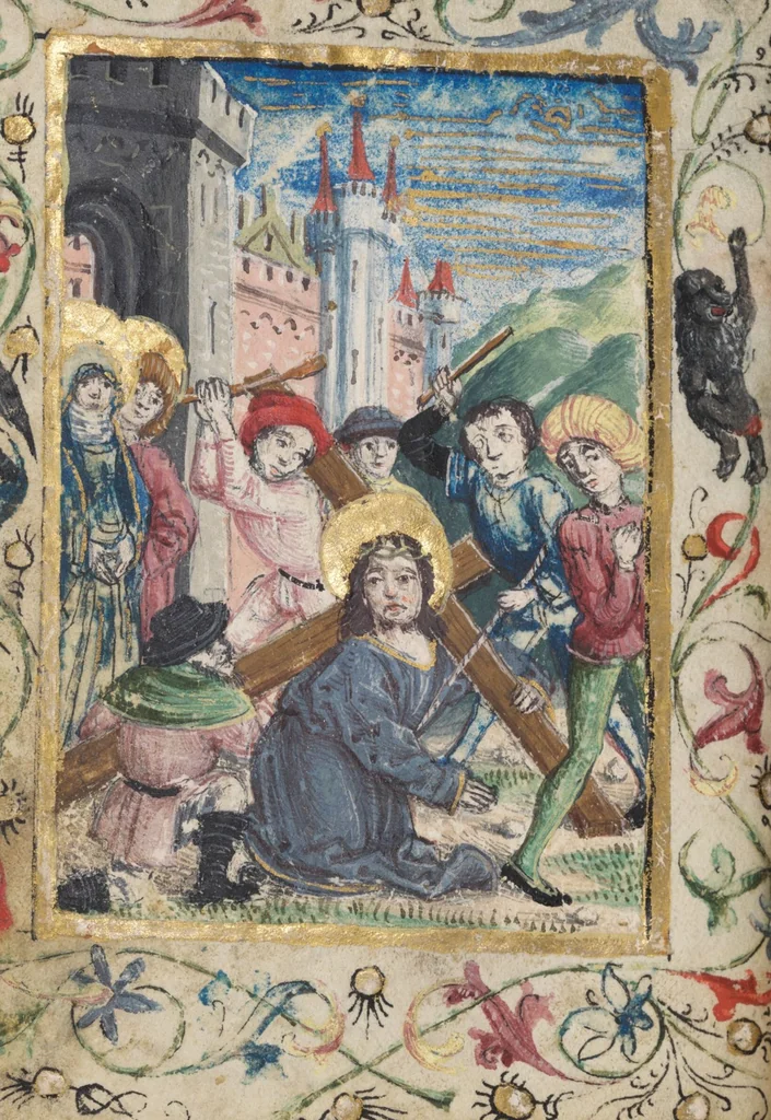 An illustration from Prayer book for Countess Anna von Montfort-Wasserburg-Rothenfels, 1489, leaf 36