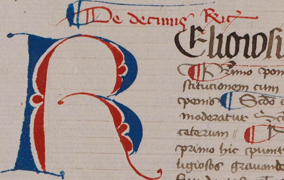 An illustration from Iohannes de Imola, Lectura super Clementinas, 1450, leaf 384