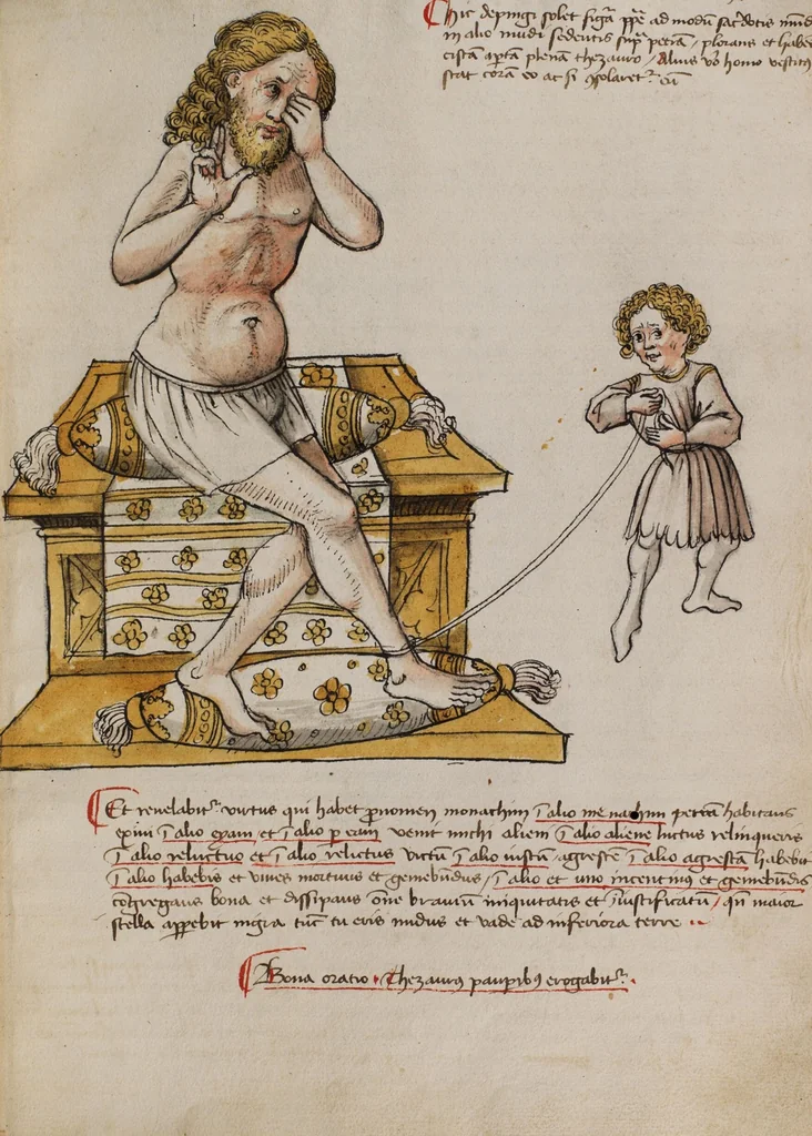 An illustration from Prophecies about the Papacy, 1444, leaf 15