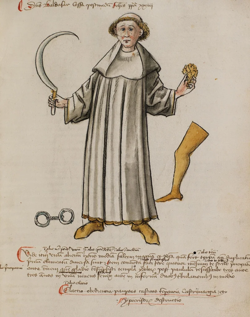 An illustration from Prophecies about the Papacy, 1444, leaf 9