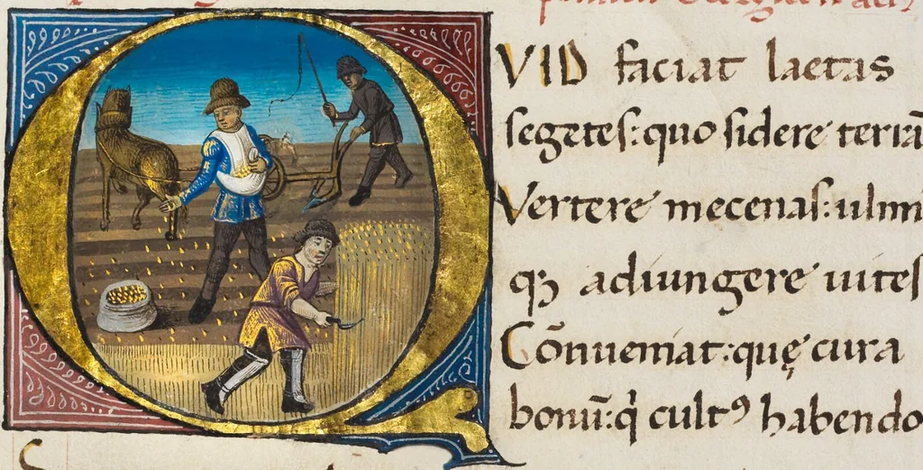 An illustration from Composite manuscript (Virgil), 1450, leaf 101
