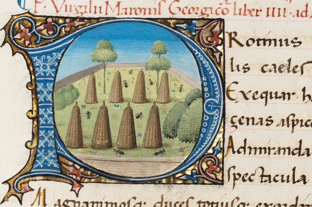 An illustration from Composite manuscript (Virgil), 1450, leaf 167