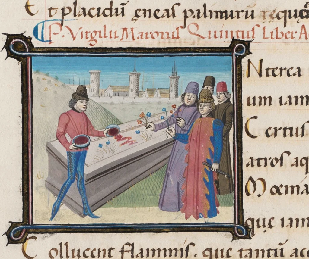 An illustration from Composite manuscript (Virgil), 1450, leaf 316