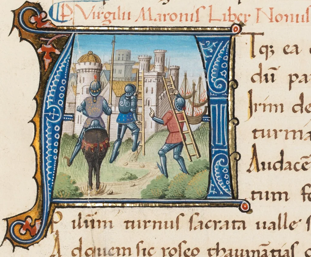 An illustration from Composite manuscript (Virgil), 1450, leaf 451