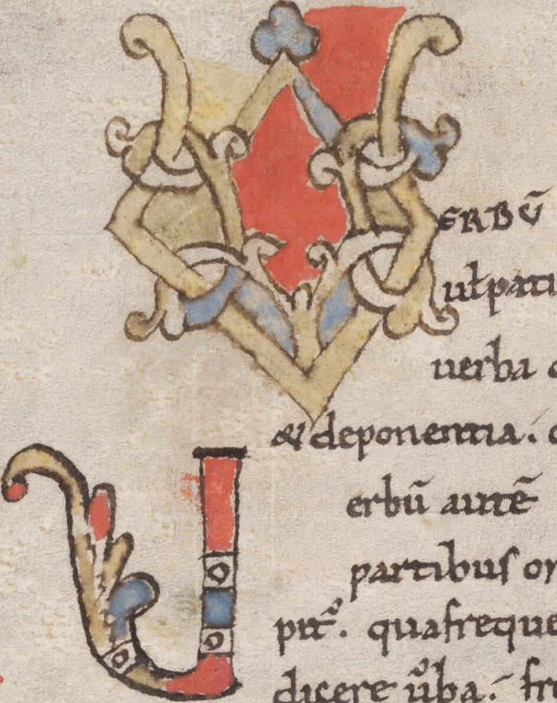An illustration from Priscianus, 1100, leaf 200