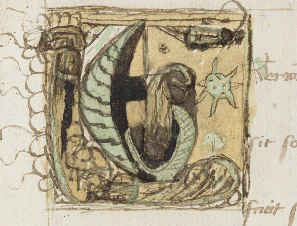 An illustration from Ps. Boethius; John of Garland, 1450, leaf 474