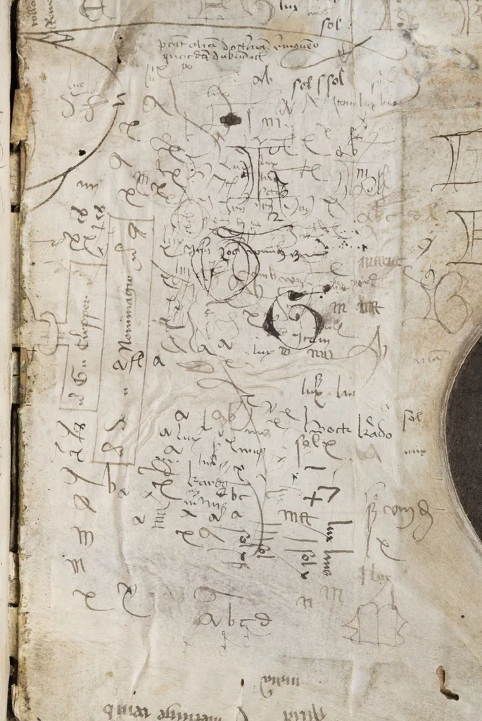 An illustration from Ps. Boethius; John of Garland, 1450, leaf 493