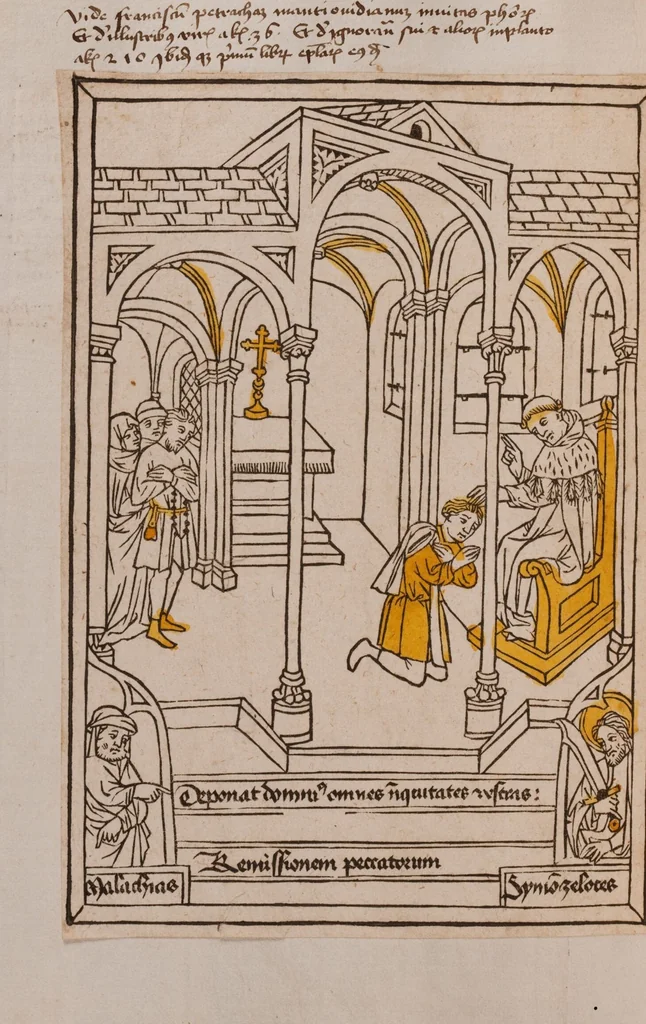 An illustration from Composite manuscript (Theology), 1450, leaf 468