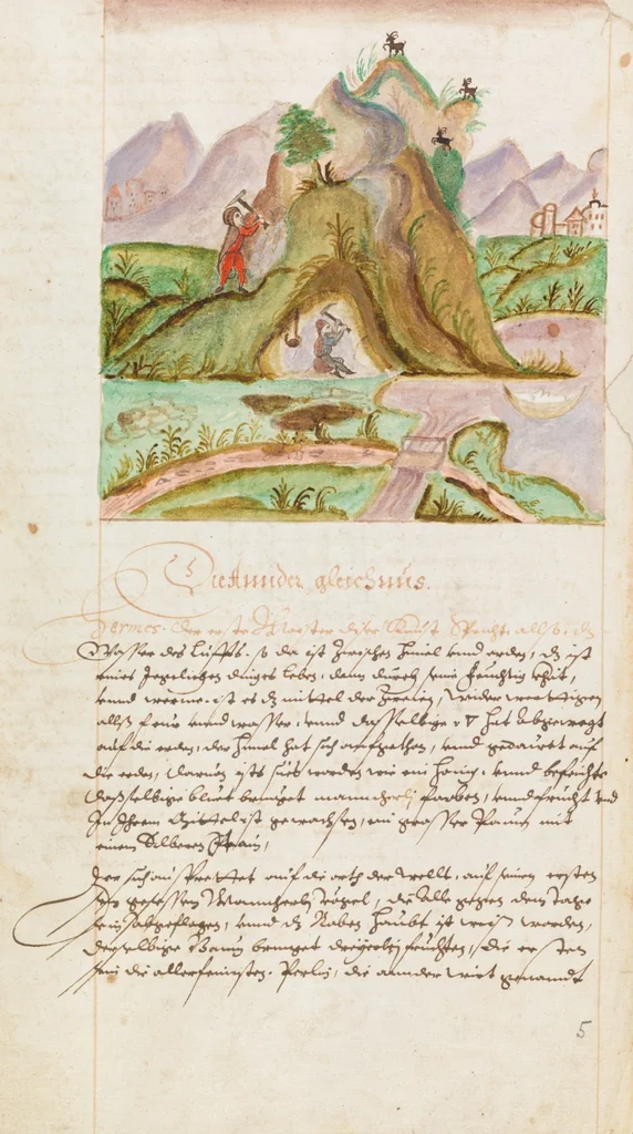 An illustration from Composite manuscript with alchemistic treatises, 1593, leaf 17