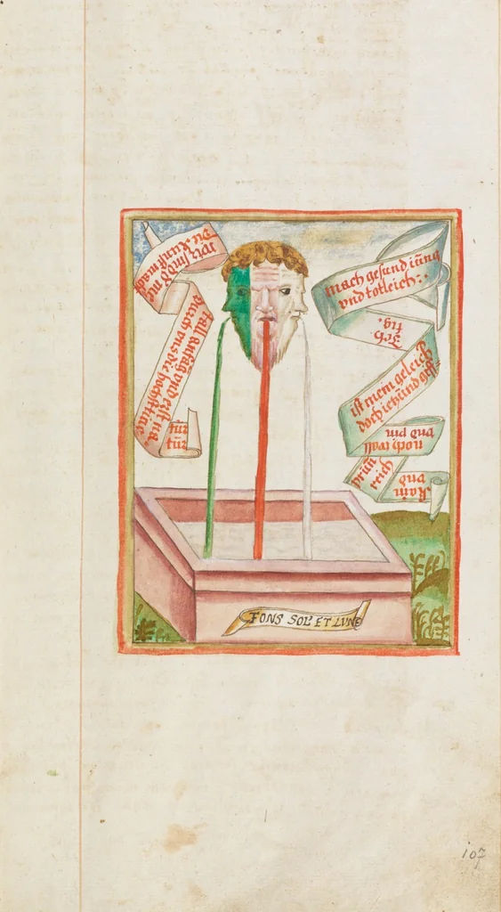 An illustration from Composite manuscript with alchemistic treatises, 1593, leaf 221