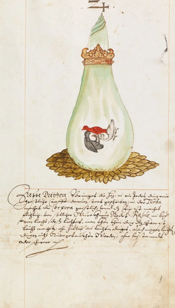 An illustration from Composite manuscript with alchemistic treatises, 1593, leaf 25