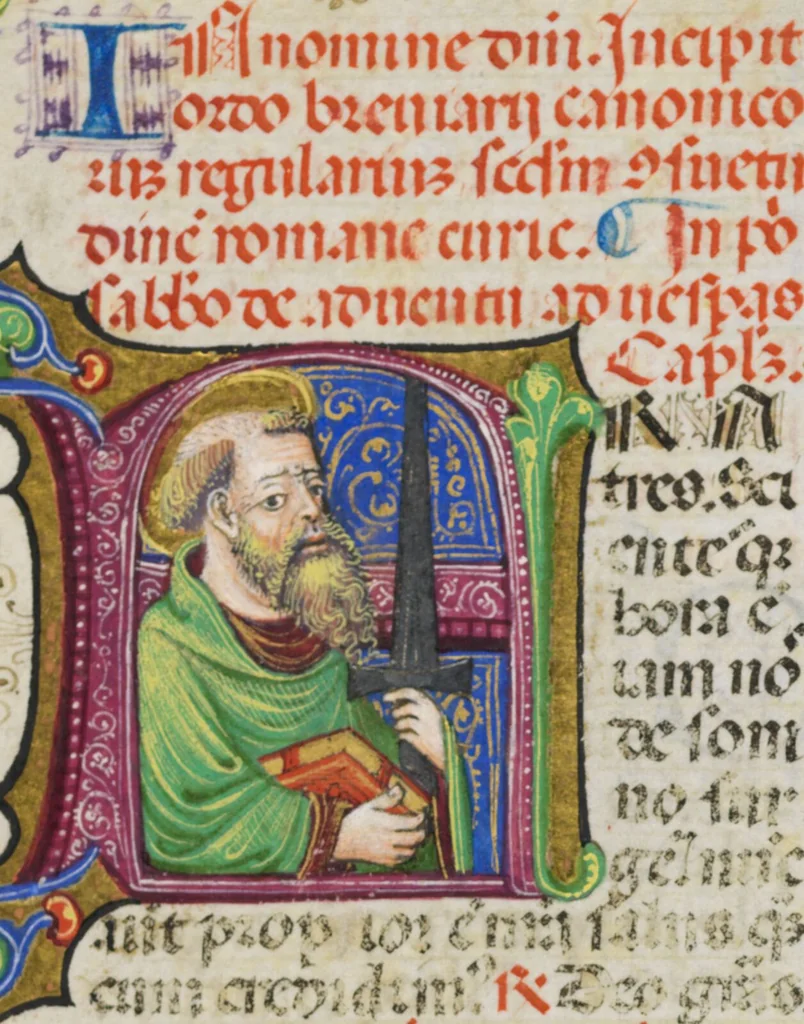 An illustration from Breviarium canonicorum regularium monasterii sanctae crucis mortariensis, 1470, leaf 17