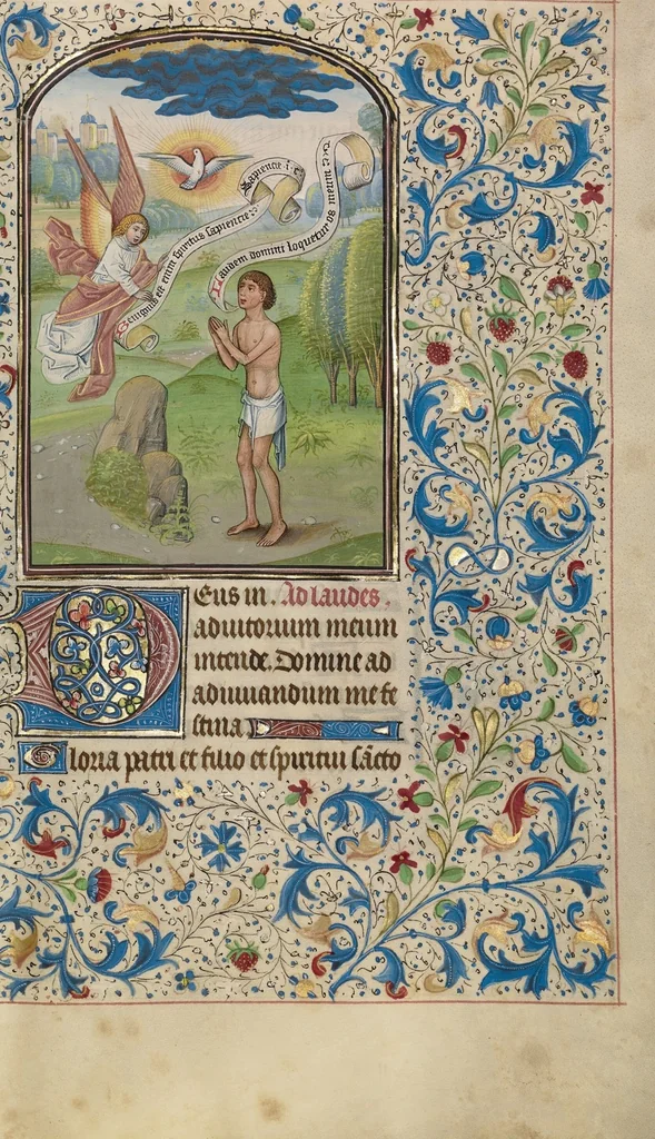 An illustration from Arenberg Hours, leaf 2