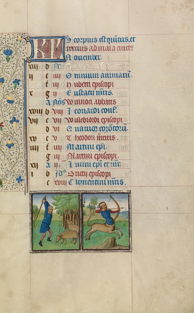 An illustration from Arenberg Hours, leaf 28