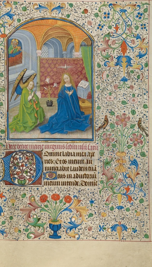 An illustration from Arenberg Hours, leaf 61