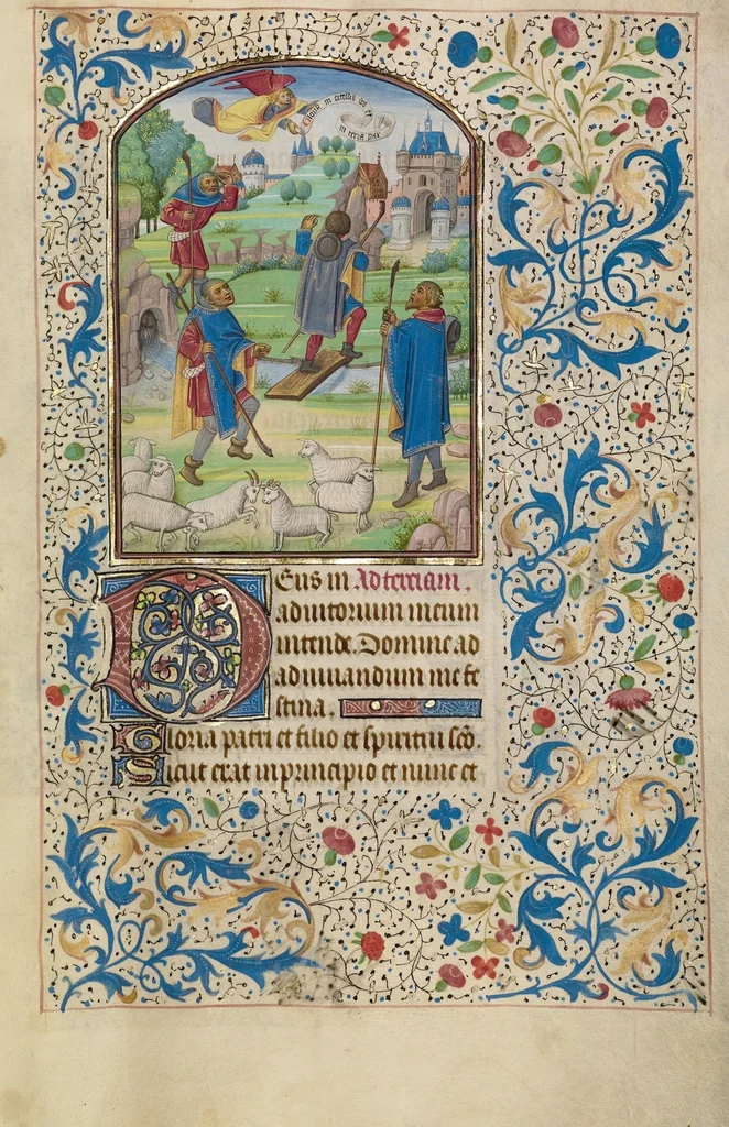 An illustration from Arenberg Hours, leaf 62