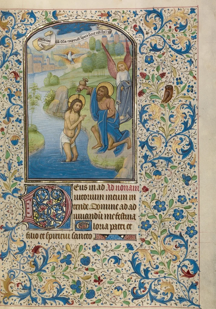 An illustration from Arenberg Hours, leaf 64