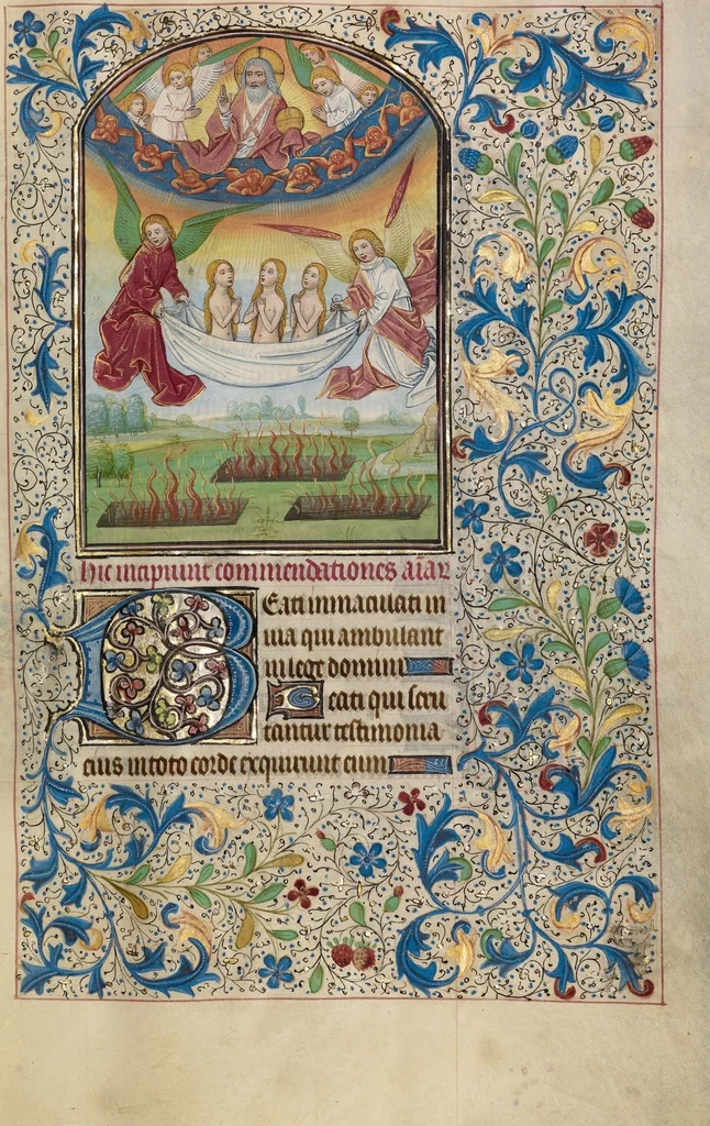 An illustration from Arenberg Hours, leaf 73