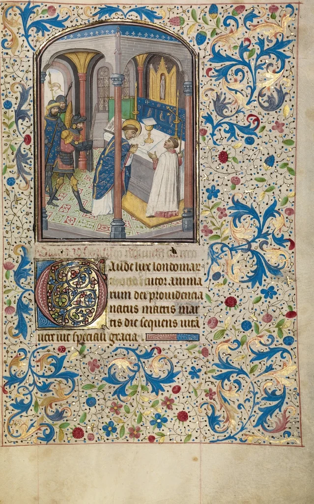 An illustration from Arenberg Hours, leaf 75