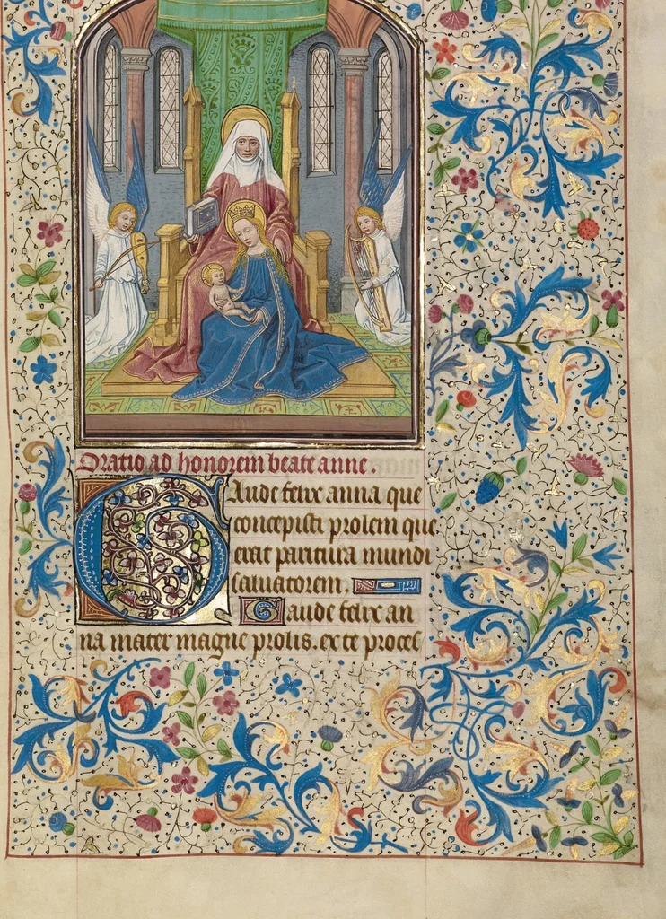 An illustration from Arenberg Hours, leaf 85