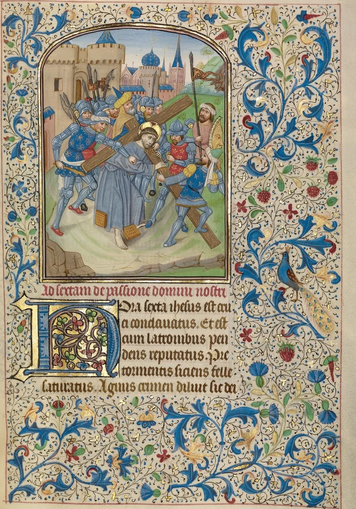 An illustration from Arenberg Hours, leaf 87