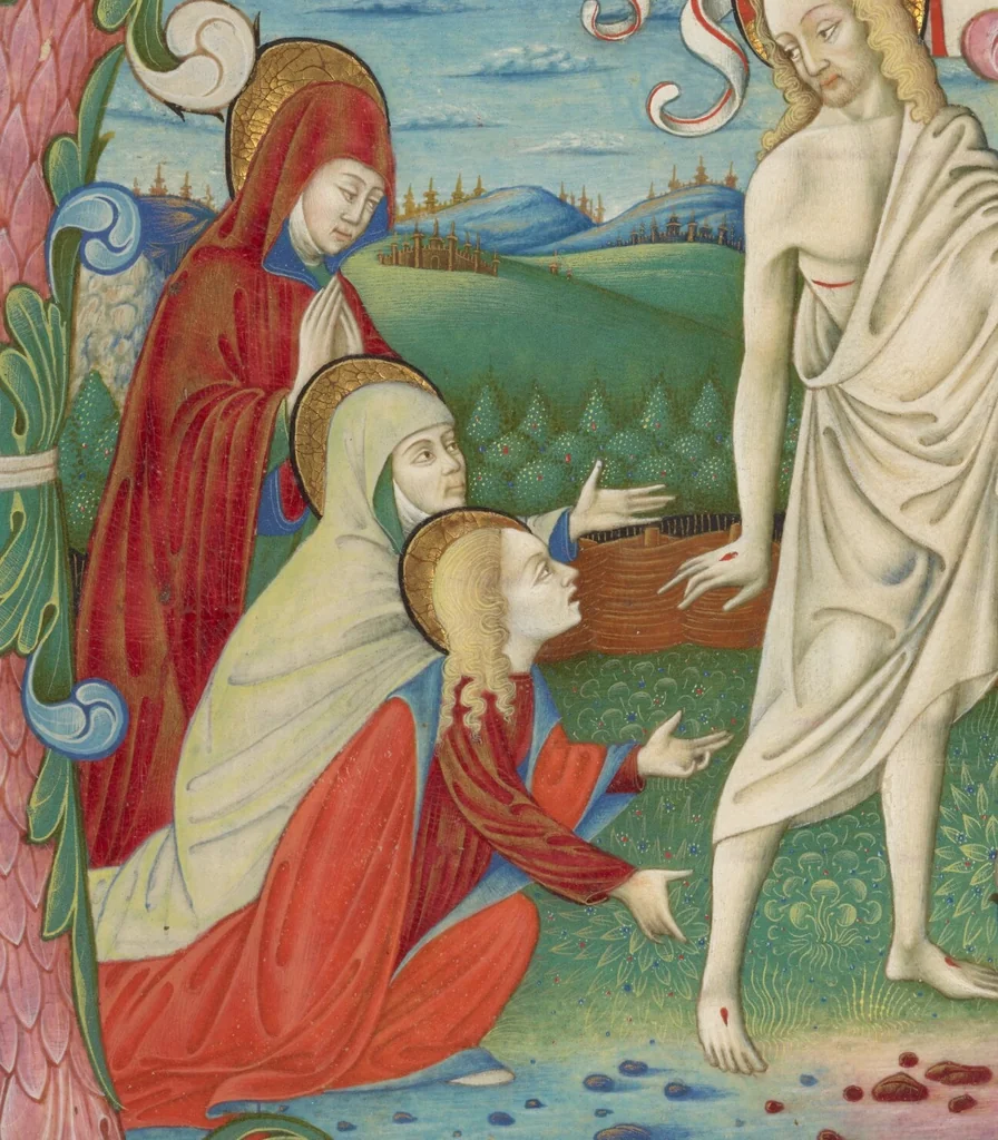 An illustration from Cutting from an Antiphonal, 1465, leaf 1