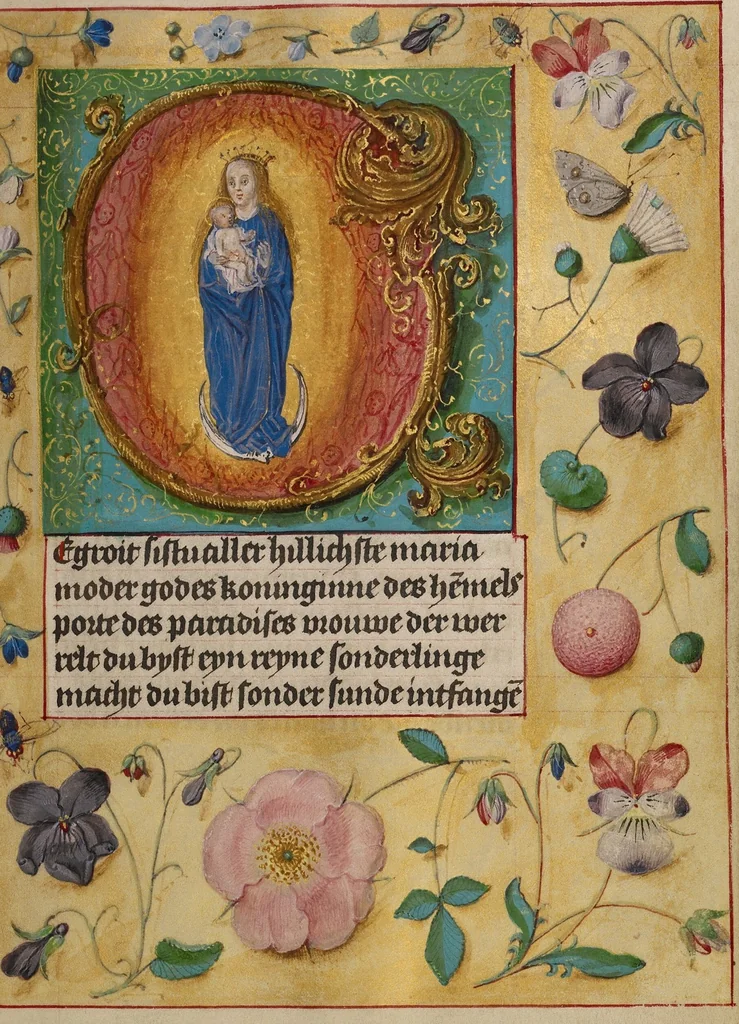 An illustration from Book of Hours, 1500, leaf 5