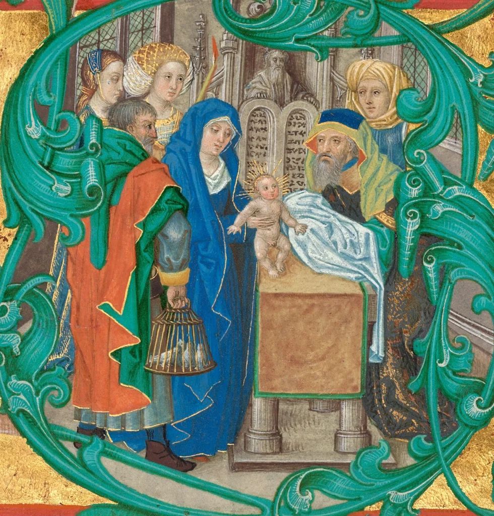 An illustration from Two Cuttings from a Missal, 1475, leaf 2