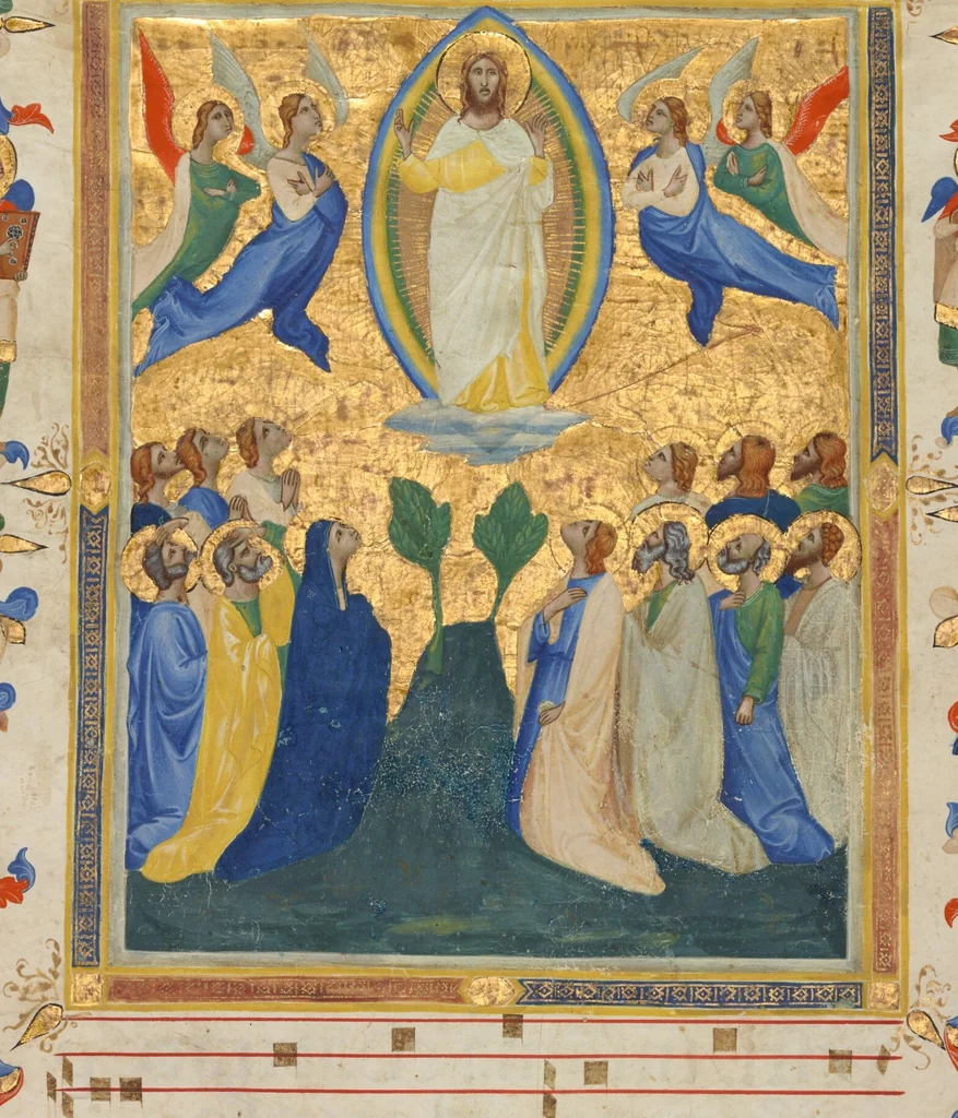 An illustration from Leaf from the Laudario of Sant'Agnese, 1340, leaf 1
