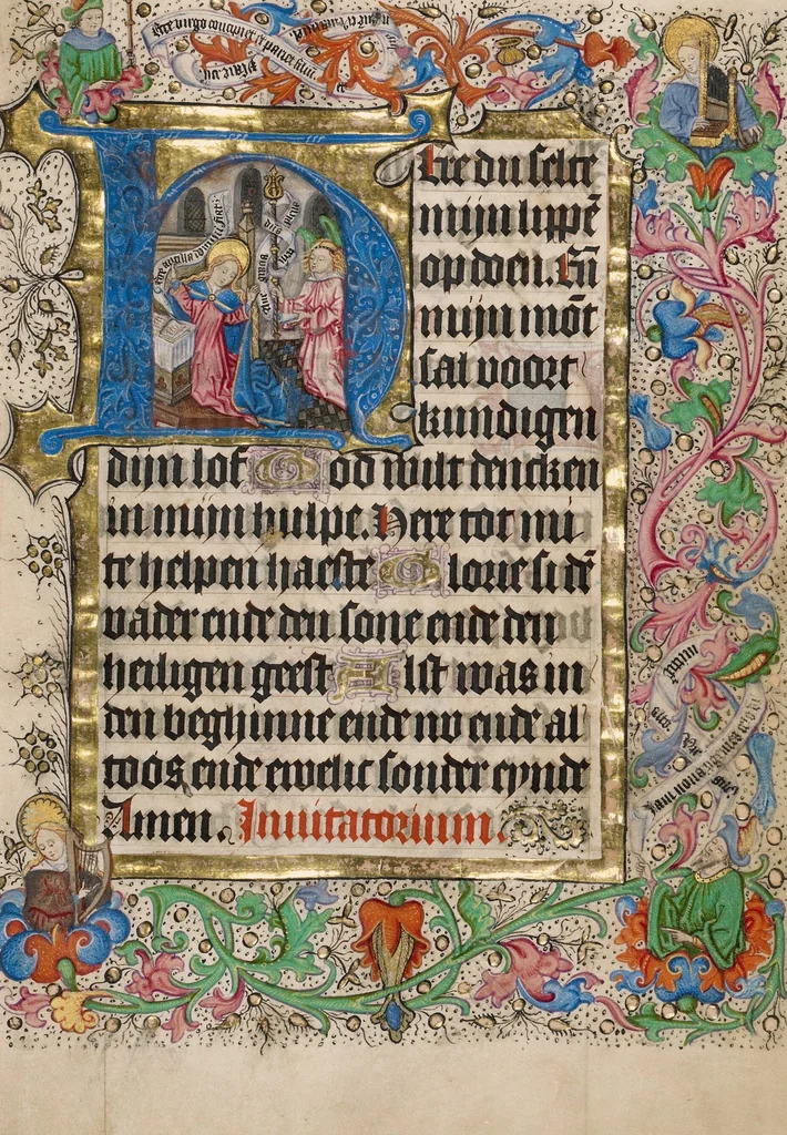 An illustration from Book of Hours, 1460, leaf 4