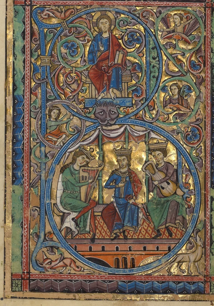 An illustration from Psalter, 1240, leaf 11
