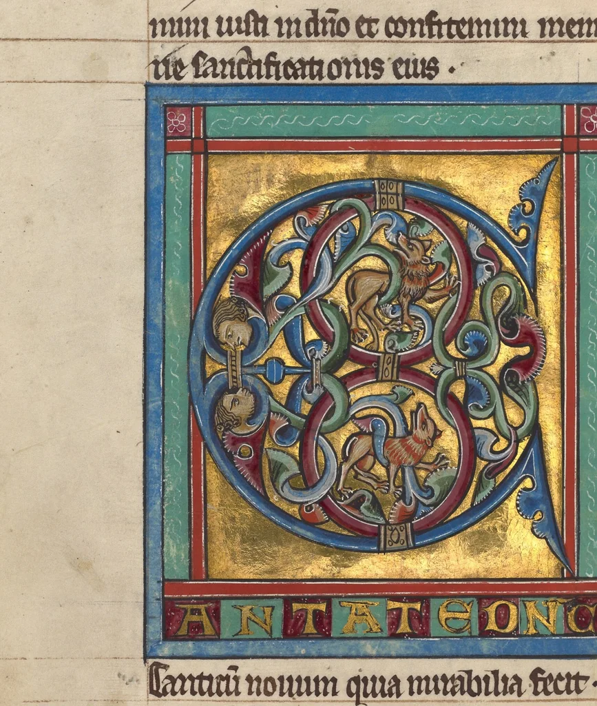 An illustration from Psalter, 1240, leaf 13
