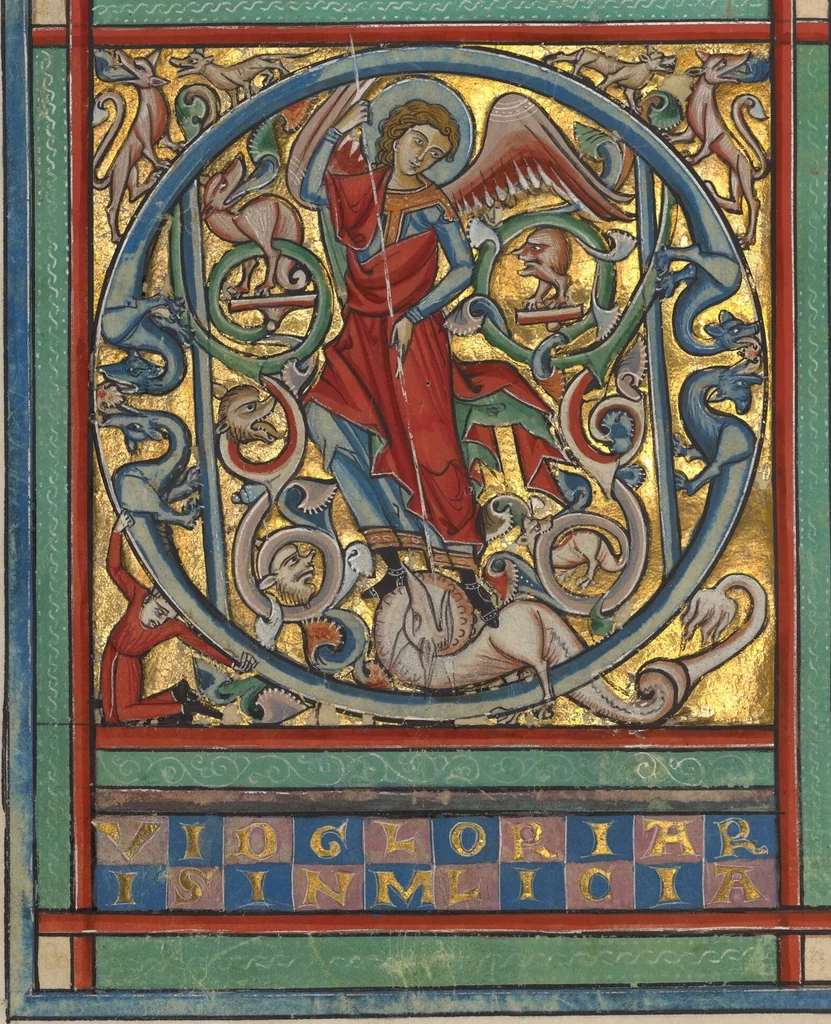 An illustration from Psalter, 1240, leaf 19