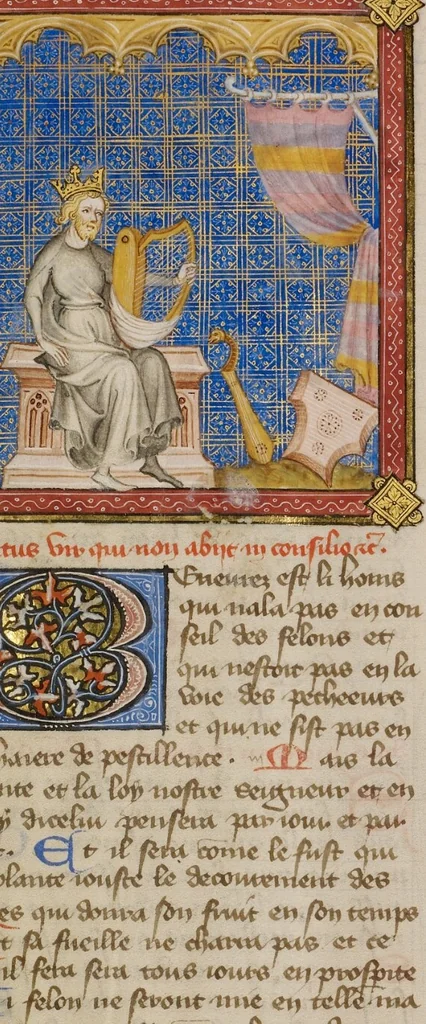 An illustration from Bible Historiale, vol. 1, 1360, leaf 12
