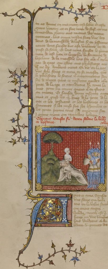 An illustration from Bible Historiale, vol. 1, 1360, leaf 15