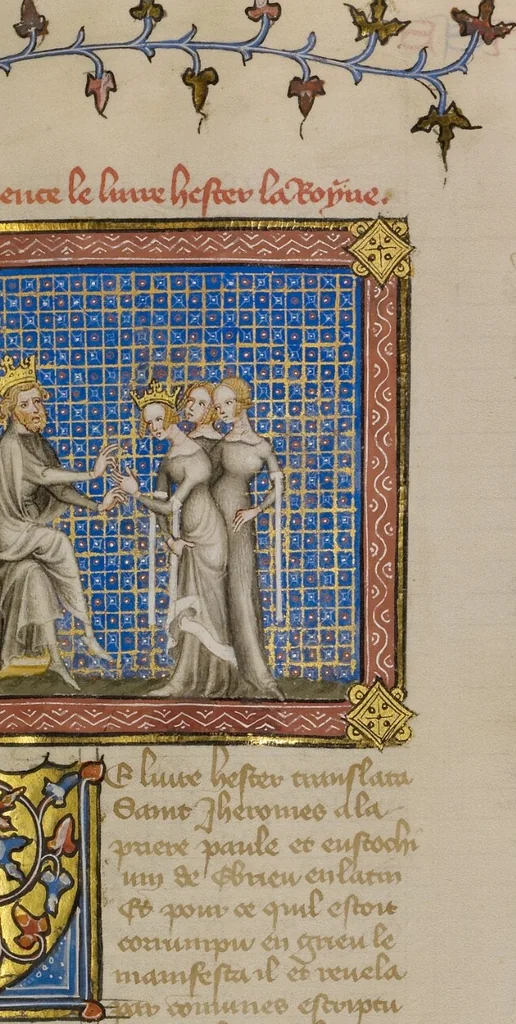 An illustration from Bible Historiale, vol. 1, 1360, leaf 16