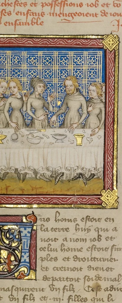 An illustration from Bible Historiale, vol. 1, 1360, leaf 18