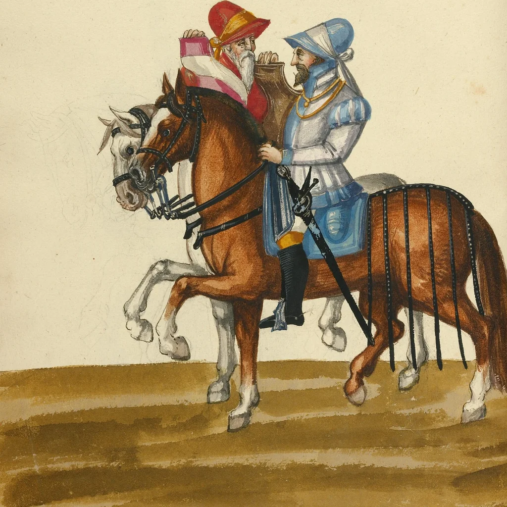 An illustration from Tournament Book, 1560, leaf 102