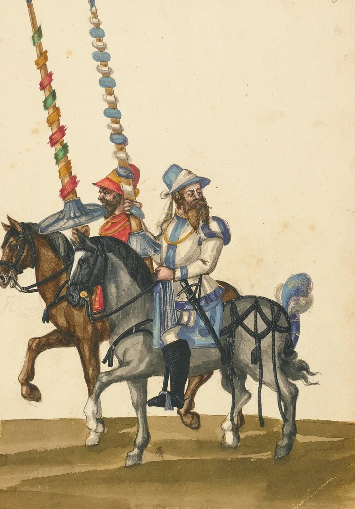 An illustration from Tournament Book, 1560, leaf 104