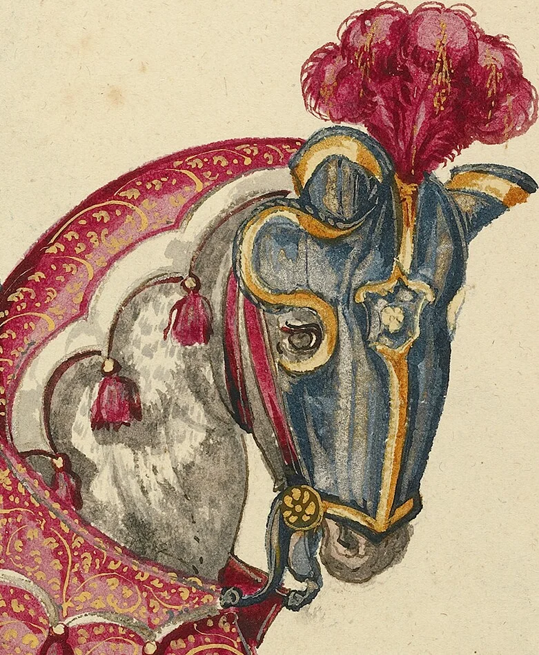An illustration from Tournament Book, 1560, leaf 13