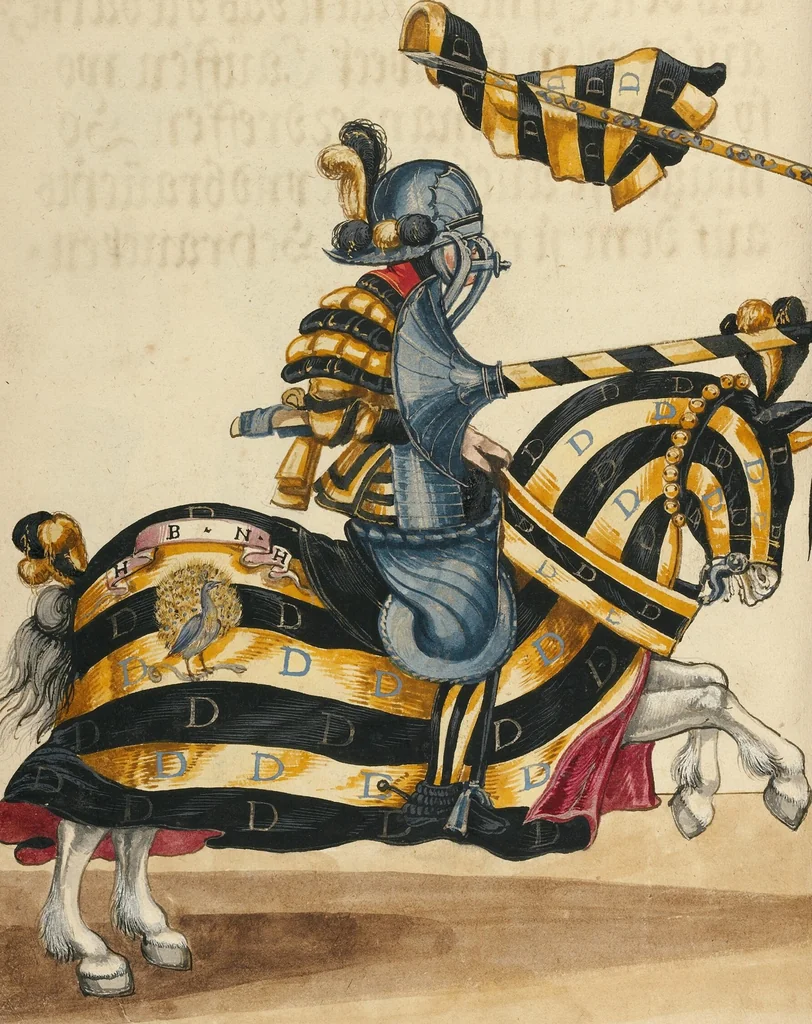 An illustration from Tournament Book, 1560, leaf 54