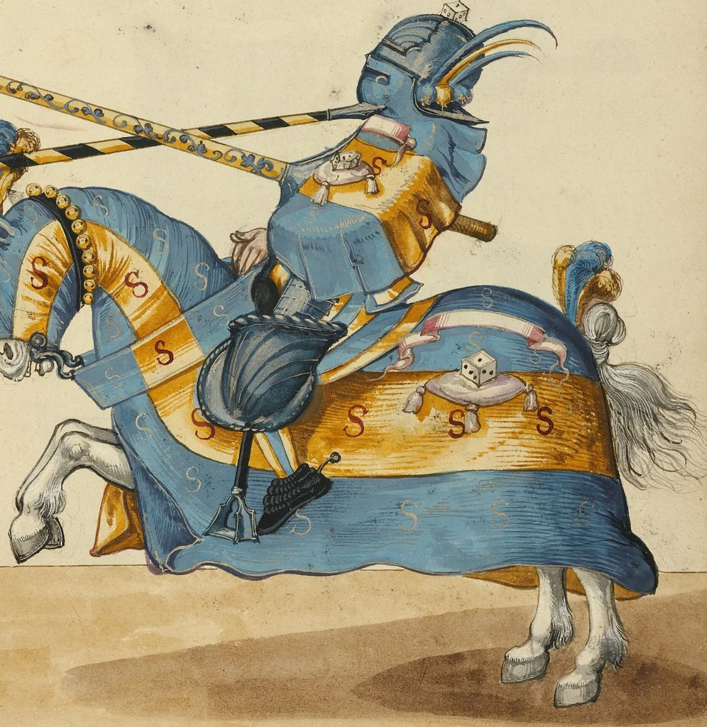 An illustration from Tournament Book, 1560, leaf 55