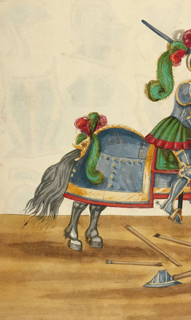 An illustration from Tournament Book, 1560, leaf 56