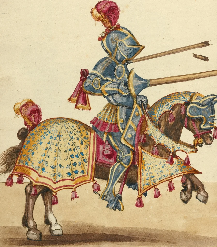 An illustration from Tournament Book, 1560, leaf 60