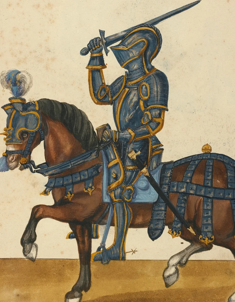 An illustration from Tournament Book, 1560, leaf 65