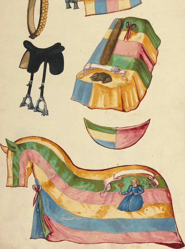 An illustration from Tournament Book, 1560, leaf 87