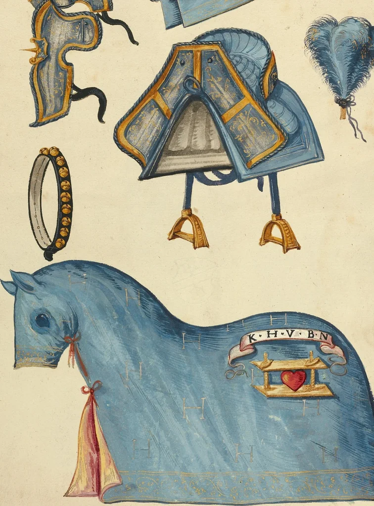 An illustration from Tournament Book, 1560, leaf 91
