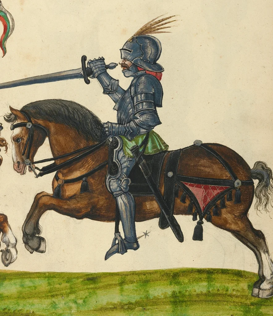 An illustration from Tournament Book, 1560, leaf 93